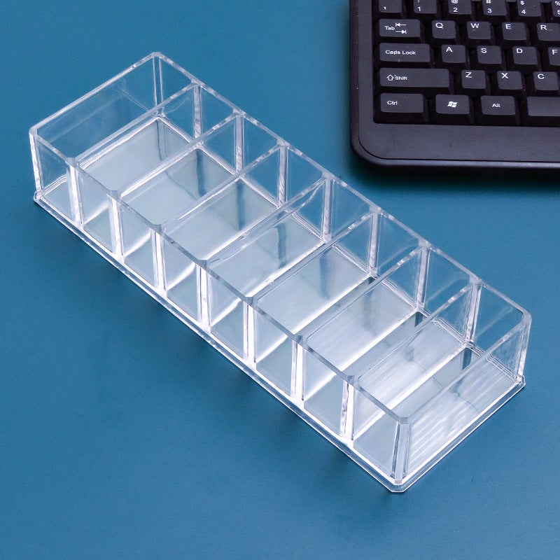 Desktop Dust-Proof Headphone Cable Data Cable Storage Box Charging Head Compartment Organizer Cable Management Box Flip-Top Transparent Acrylic - Image 5